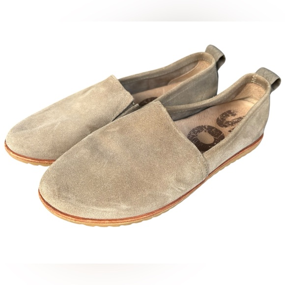 Sorel Ella Suede Slip-On Shoes Tan Women's - Picture 1 of 5